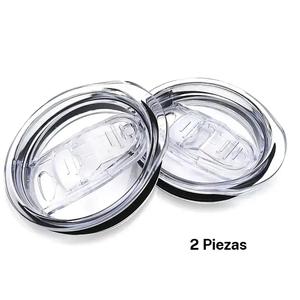 Tapas de repuesto para Vaso Skinny de 20oz, Cubiertas deslizantes de silicona a prueba de derrames y salpicaduras, Compatibles con popote, Libres de BPA