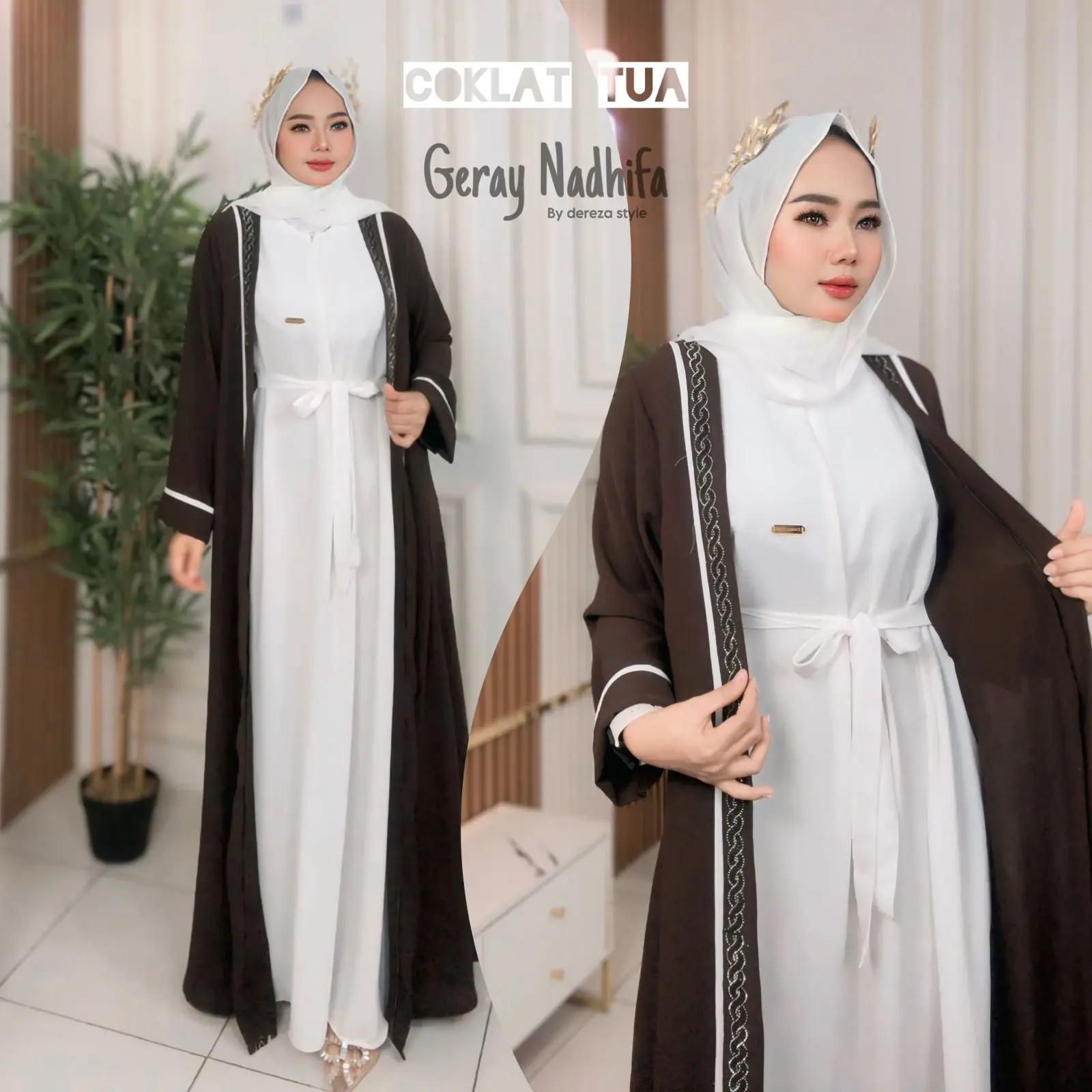 Gamis Abaya rompi cringkle airflow by dereza style Dress Wanita Muslim Arab Variasi Crinkle