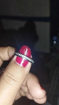 Product Review of Cincin couple Titanium Stainless steel FULL MATA 1Baris anti karat selamanya Fashion Ring from O**A N** 0