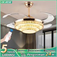 Gambar Lampu Gantung Kristal Kipas Angin Plafon Kristal Lampu Gantung Ruang Tamu 2IN1 Kamar Tidur 3 Warna 6Kecepatan Lampu Lampu Kipas Angin Kristal Hias - A-Changtiao+Remote dari GOGEOUS Store Kab. Tangerang 1 Tokopedia