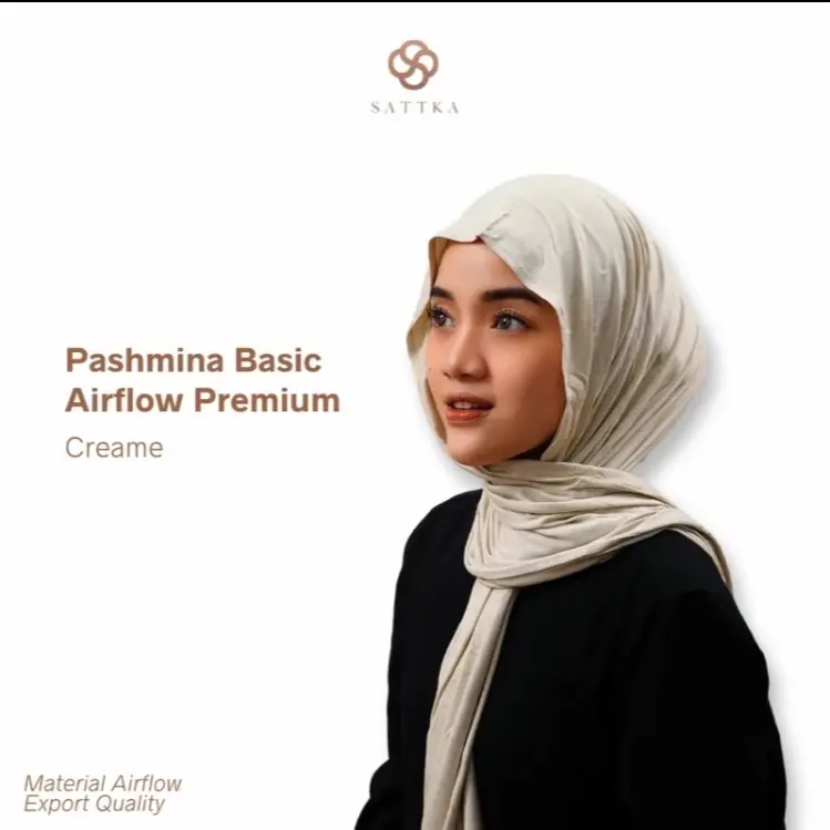 Pashmina Airflow Premium Sattka / Adem lentur Ringan 7