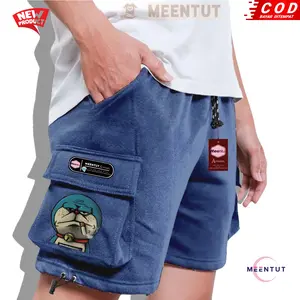 Meentut Apparel Celana Cargo Pendek Bahan Fleece Lembut Dan Tebal Untuk Cowok Cewek Dewasa