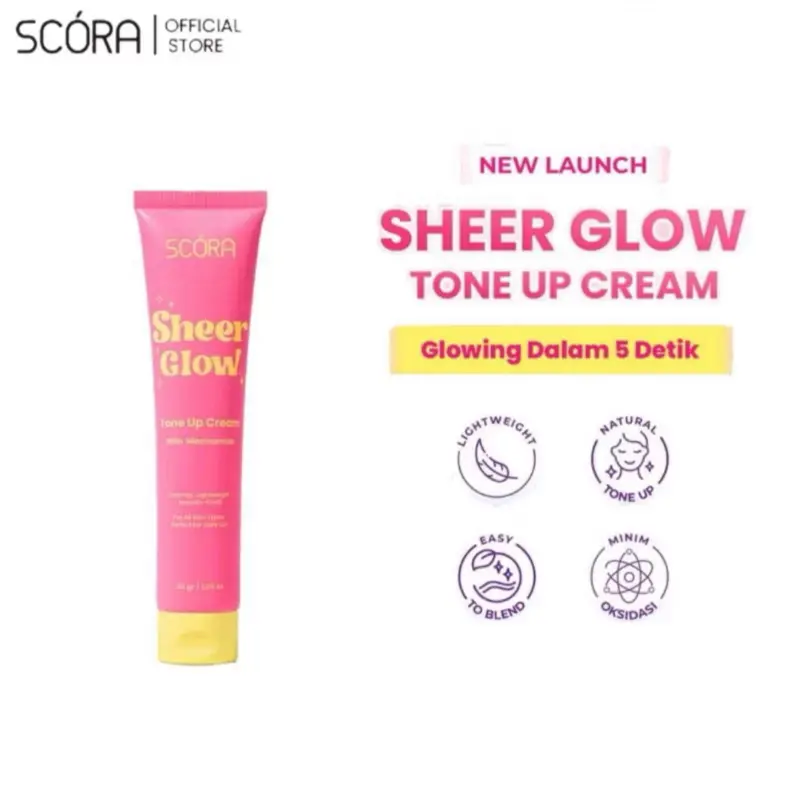 READY! SCORA SHEER GLOW TONE UP CREAM 30gram best seller tone up 1