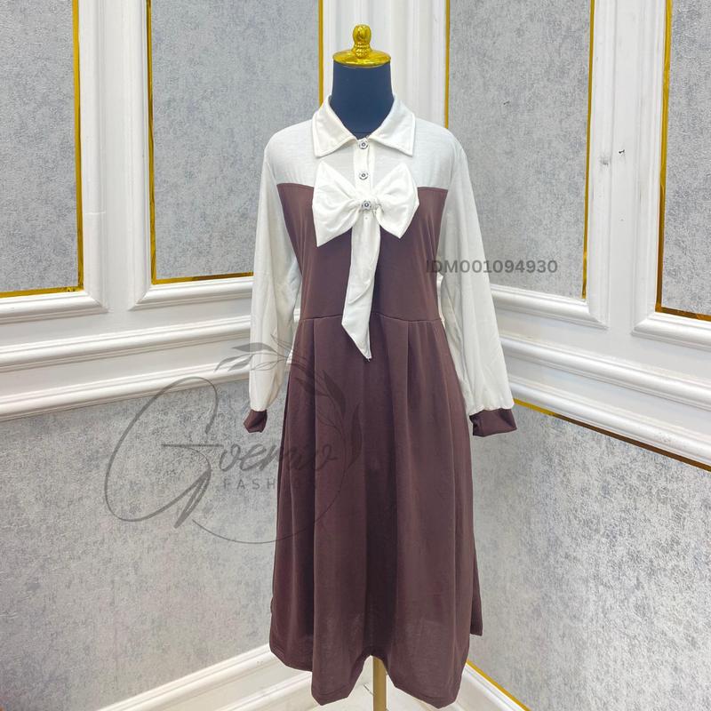 Bless | Dress Rani Midi Daily Wanita Bahan Katun Mini Style Casual Simple 4