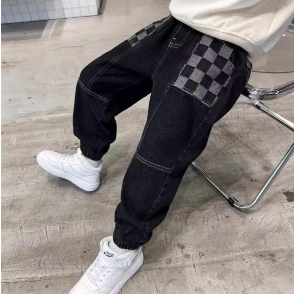 Quần bò bé trai xịn xò 20-50kg, phong cách thể thao, chất jeans mềm đẹp, mẫu HELLO 5