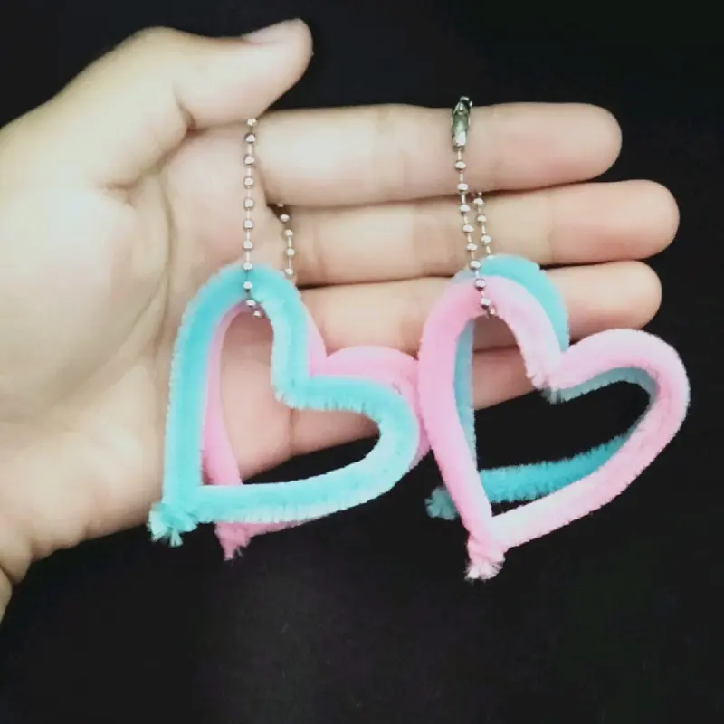 Gantungan Kunci Kawat Bulu Double Love Murah - Model Terbaru 2