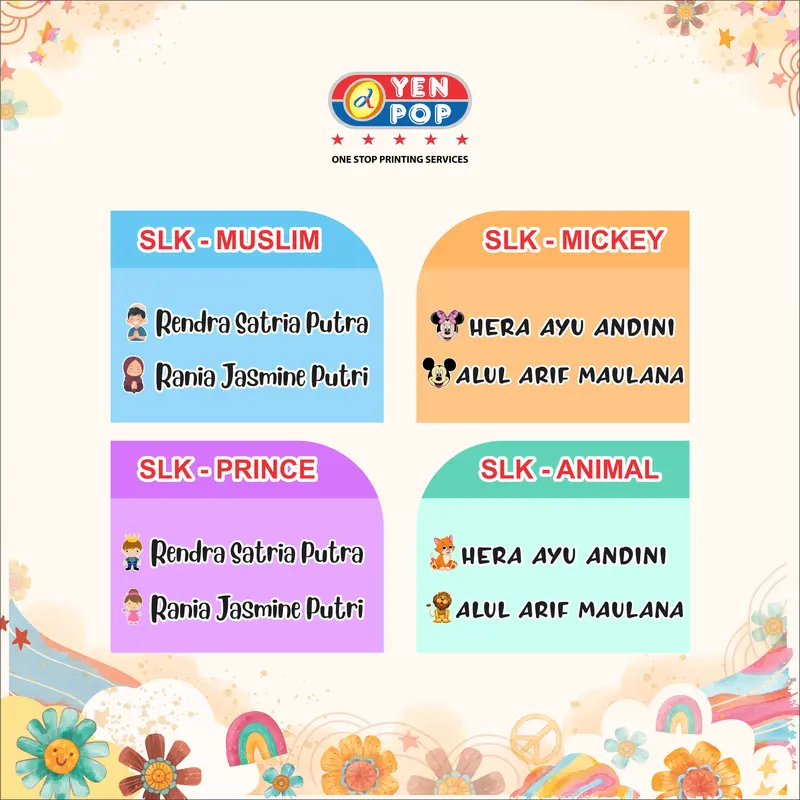 Sticker Label DTF UV Karakter Lucu SEHARI JADI 4