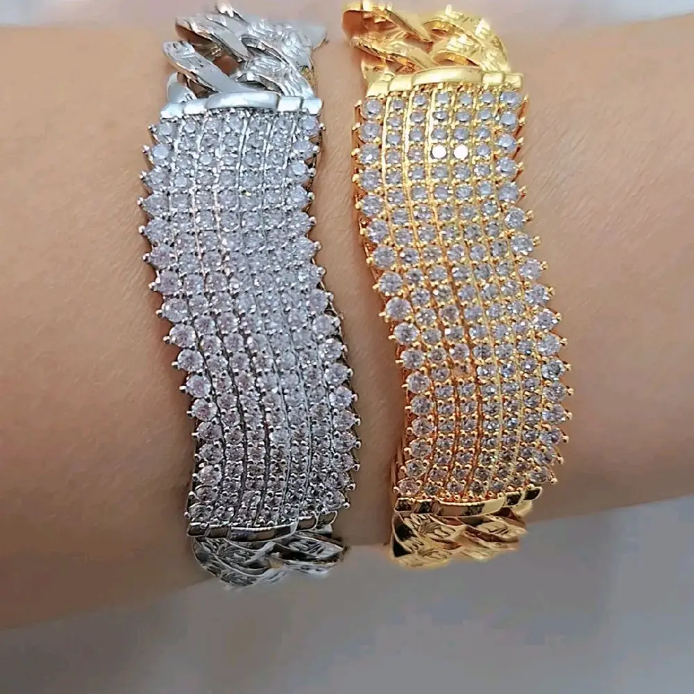 GELANG PLAT S FULL PERMATA TANAM DIPERHIASANINDAH89 Bracelets