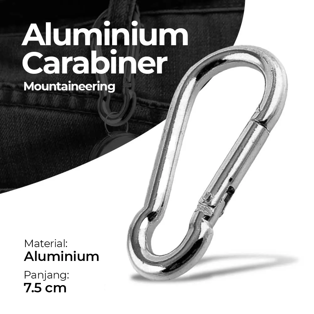 GYMTOP Carabiner Gantungan Kunci Barang Aluminium Snap Hook - 698 Tali Tas