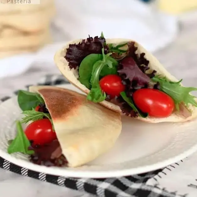 Soft and Fluffy Sourdough Pita Bread six or eight pieces 1