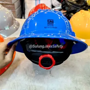 Helm Safety MSA Fullbrim Hijau Fastrack + TaliDagu Biru Original 100% - Safety Helmet Keselamatan Kerja Proyek