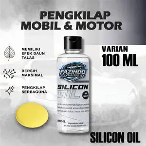 Silicone Oil By FAZCLEAN Penghitam dan Pengkilap Body Motor Free Pad Applicator