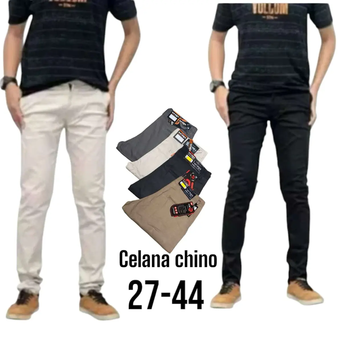 calana chino panjang  pria big size 27 -44 bagus  nyanan kualitas tebbal murah