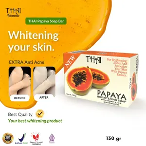 Thai Papaya Brightening Soap Bar 130gr – Sabun Batang Pemutih & Anti Jerawat