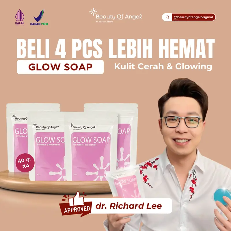 [FLASH SALE] Beauty Of Angel Glow Soap Sabun Badan Pembersih Pencerah Kulit Badan dan Wajah Mengandung Retinol Niacinamide Original BPOM 0