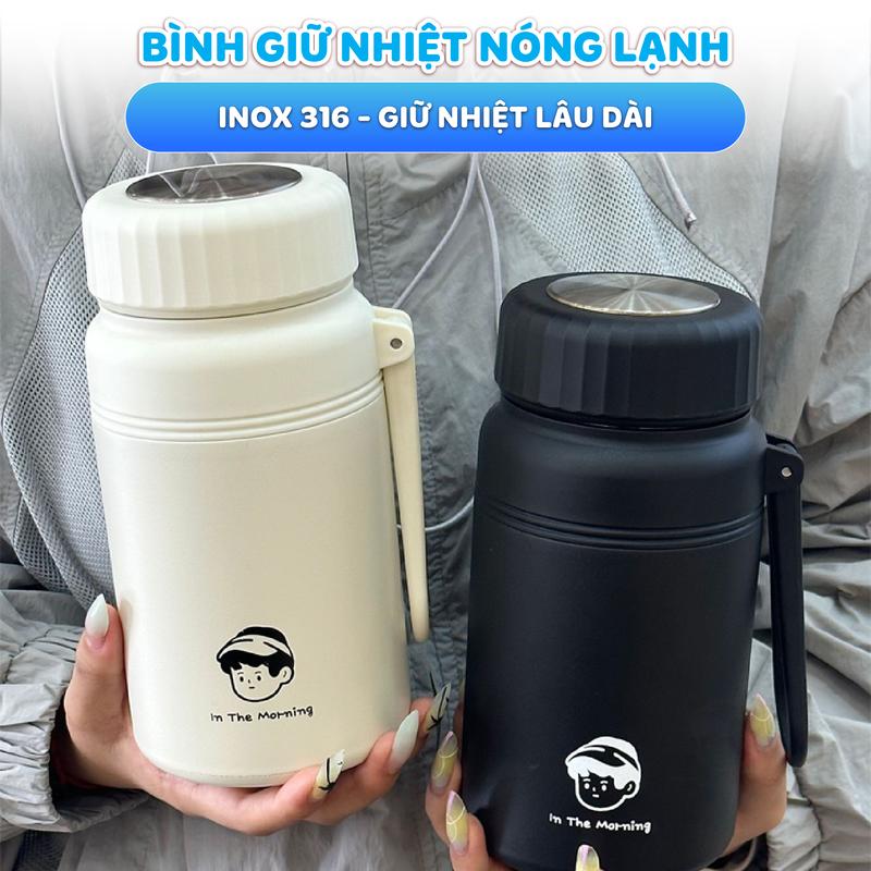 <Tặng Túi Giữ Nhiệt> Bình giữ nhiệt Fashion Cup NIUMI inox 316 thiết kế đơn giản dung tích 1000ml miệng bình lớn Stainless Steel thông minh bình nước