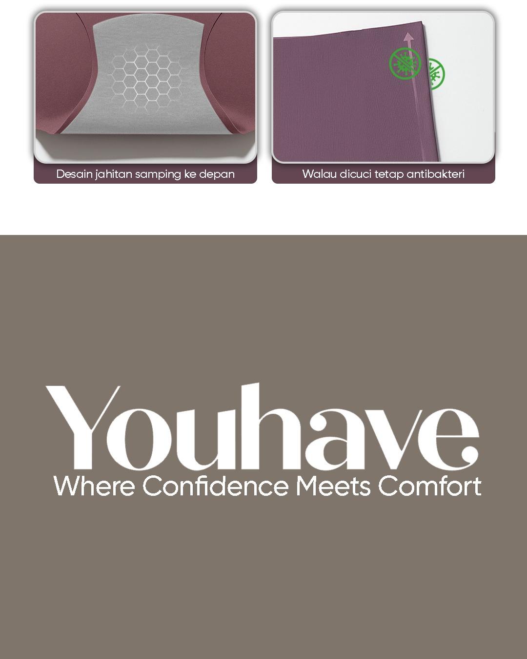 YOUHAVE X TOKO MAMA GIGI  PAKET 6 PCS CELANA DALAM SEAMLESS PANTY CD  PAKAIAN DALAM WANITA PEREMPUAN C920 Katun Pendek