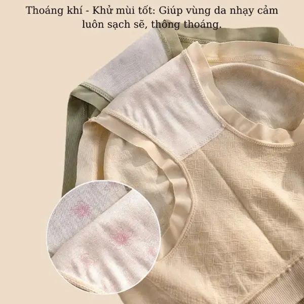 Combo 10 Quần Lót Nữ Cạp Cao Gen Cotton Mã 7A FreeSize 45-65kg Women 3