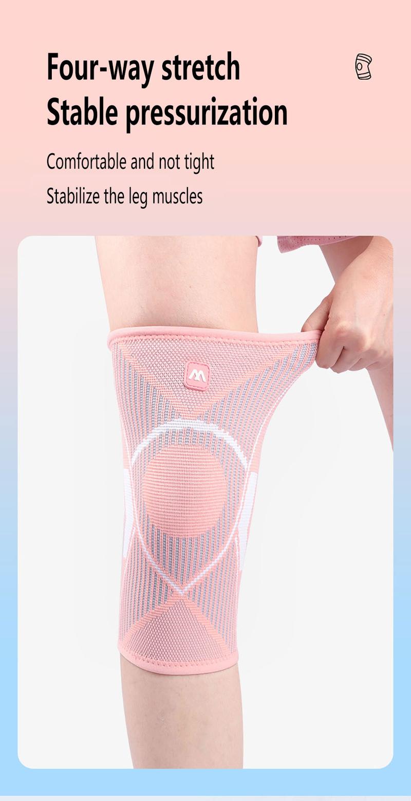 Product Introduction of KOKOSSI 1Piece Knitted Sports Fitness Kneepad Anti Slip Four Sided Elastic Nylon Breathable Sweat Absorbing Knee Sleeve 18