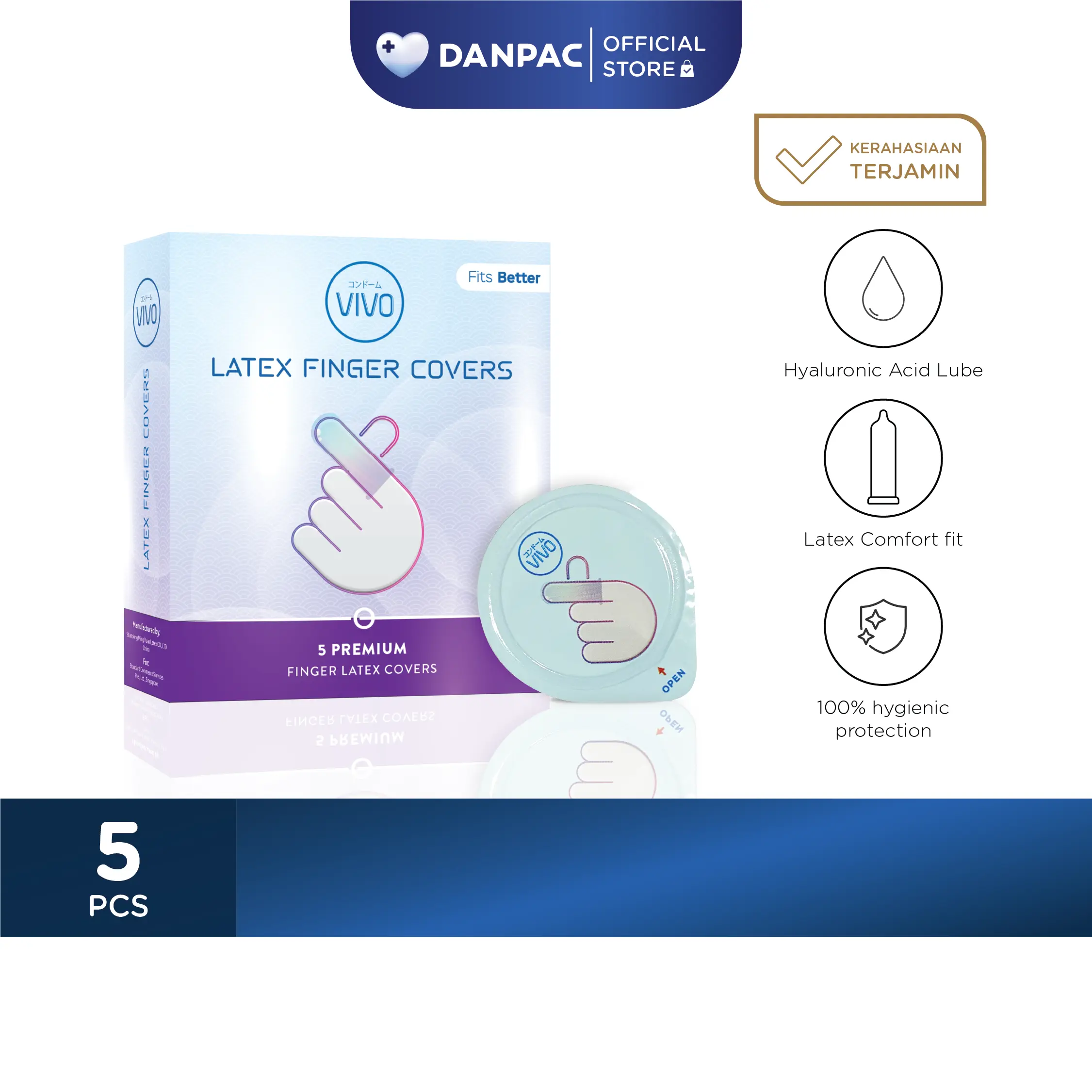 VIVO Latex Finger Covers isi 5 Pcs / Sarung Jari Tangan Lateks