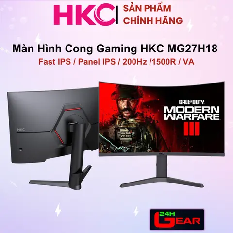 Màn hình Cong Gaming HKC MG27H18 / 200Hz (1500R / Tấm nền VA) Hàng Chính hãng