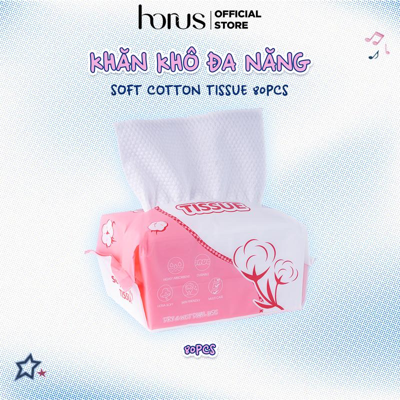 Horus Khăn khô đa năng Soft Cotton Tissue 80pcs