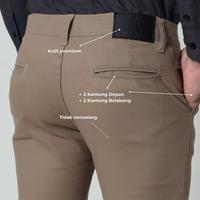 Gambar ALMANO Essential Chino Pants Stretch Khaky / Celana Panjang Chinos Pria Slim Fit Khaki - Hitam, 30 dari Almano Kota Medan 3 Tokopedia