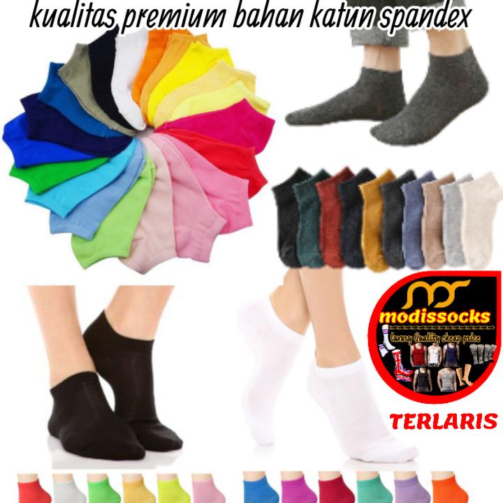 kaos kaki pendek polos semata kaki polos Katun Motif Dewasa Nyaman 1
