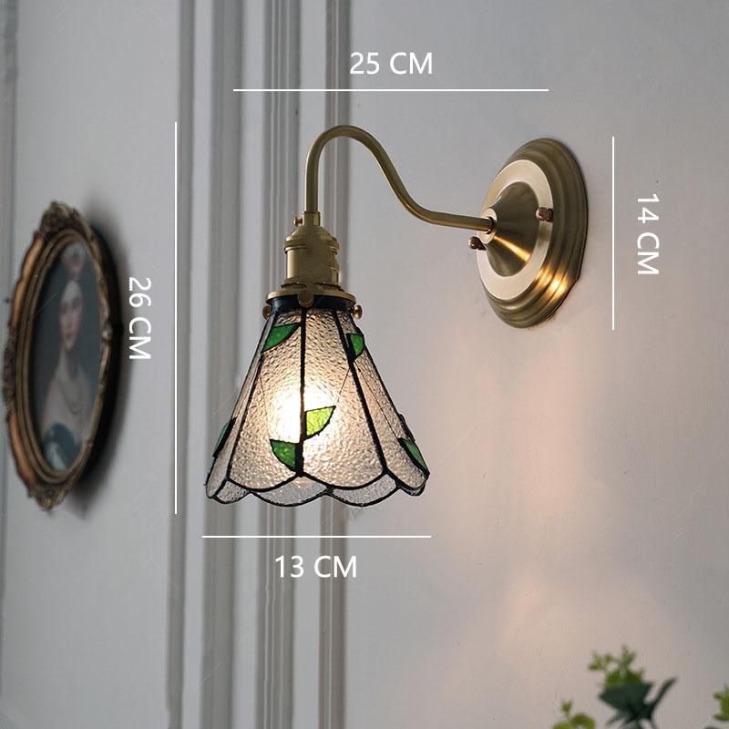 Product Introduction of Bedroom headboard Tiffany living room background wall light light luxury Nordic American retro corridor wall light 10