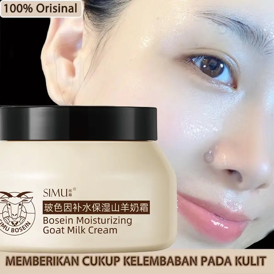 Goat Milk Moisturizer Cream 150g Krim Pemutih Wajah Glowing Cepat Anti-Aging Anti Wrinkles Melembabkan Whitening Wajah Kering Dan