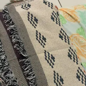 Sofa Selimut Penutup Sofa Cover Motif Nordic 1 2 3 4 Seater Sofa Blanket dua sisi ganda