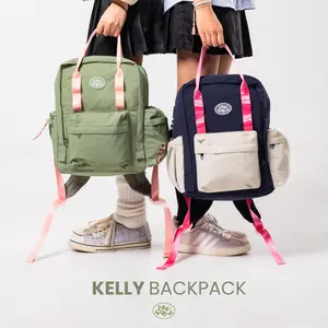 Zakwoowstyle Kelly 2.0 Backpack Unisex Muat Laptop 14 Inch | Tas Ransel Kuliah Kerja Tas Laptop Multifungsi Korean Style