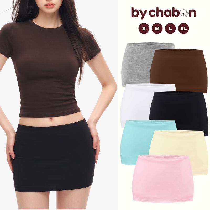 Chân Váy Dáng Ngắn Cạp Trễ Ôm Vòng 3 Chất Umi Co Giãn Thoải Mái By ChaBon CB24
