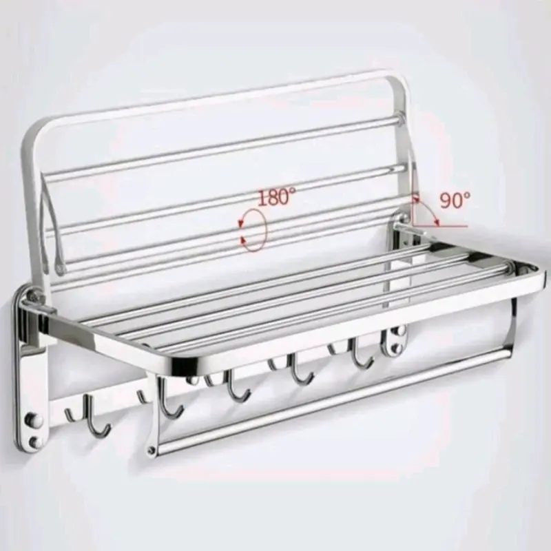 Rak Handuk Stainless SUS 304 Model Lipat Panjang 60 Cm Anti Karat 1