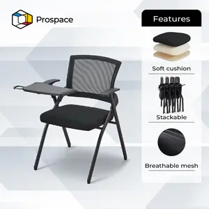 PROSPACE Kursi Kerja PXY001 Kursi Belajar Lipat dengan Meja Ergonomis - Kursi Sekolah Kuliah