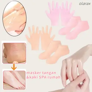 [COD]1 Passang Sarung Tangan SPA Gel Gloves / Reusable Sarung Tangan Silicone Moisturizing Silicone Hand Skin Care Exfoliating Socks & Gloves