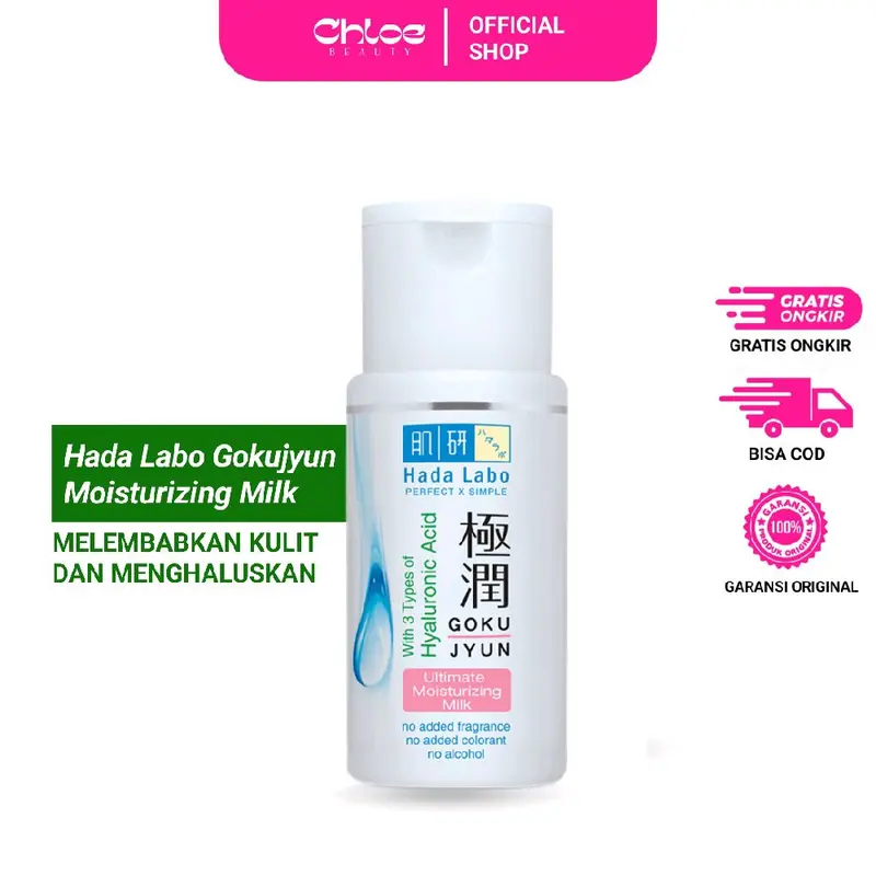 HADA LABO Gokujyun Ultimate Moisturizing Milk 100ml -Melembabkan Kulit Original BPOM 0