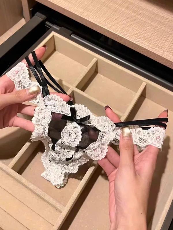 E3 - Quần Lót Dây Ren L.K Mix Dây Viền Ren Tiểu Thư 3 Màu Nữ Women