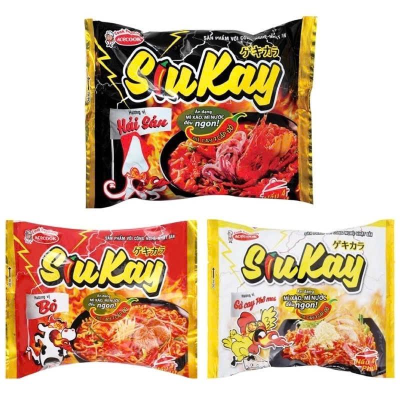 Thùng 24 Gói Mì Hảo Hảo Siukay Acecook Nhiều Hương Vị ăn Siêu Ngon 127g/ gói Chuyên Sỉ Lẻ Date Mới Nhất