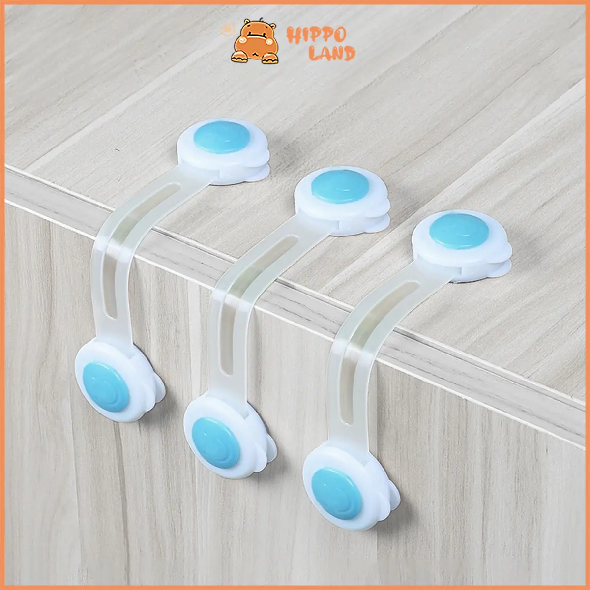 HIPPO LAND Pengaman lemari laci pintu perabotan Pengait Laci Safety Lock Smile 37