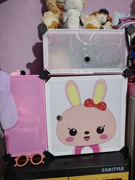 Product Review of Bedola Lemari plastik bedside table kartun rak buku susun  anak 3 kotak from a**o 1