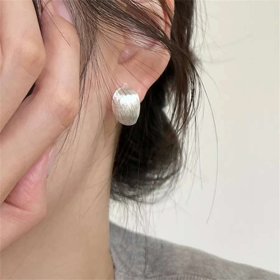 Bông Tai Ren Hình Học Bất Đối Xứng Đều, Thời Trang Nữ, Cá Tính, Cao Cấp, Thanh Lịch, Thích Hợp, Xu Hướng