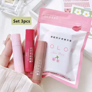 ( Set Isi 3 ) Lipbalm Haipink 3 Warna Pelembab Bibir Pewarna Bibir Lipbalm Moisturaizing Melembabkan Bibir Tahan Lama