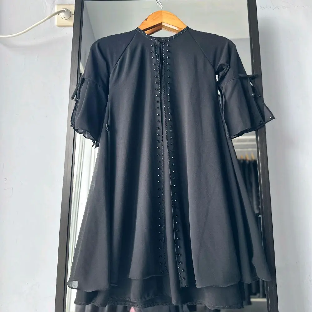 Abaya Kayla Kids Jetblack Safir Premium