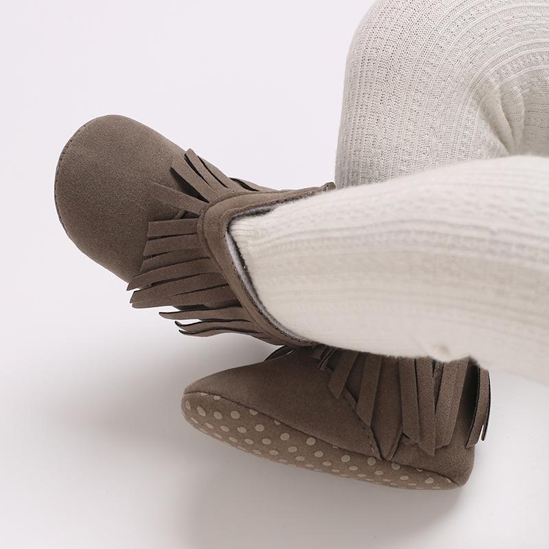 Product Introduction of Autumn and Winter Classic Tassel Baby Boots for Infants and Toddlers Soft Sole Warm Learning Shoes 14