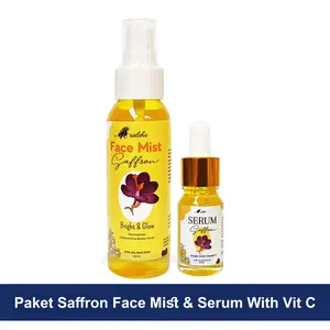 Saffron Set Glowing Serum dan Face Mist Saffron Pencerah Perawatan Flek Hitam diwajah