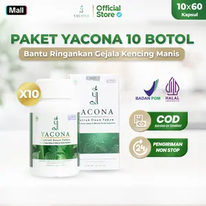 Paket 10 Botol Yacona Original - Bantu Ringankan Gejala Kencing Manis - BPOM, Halal