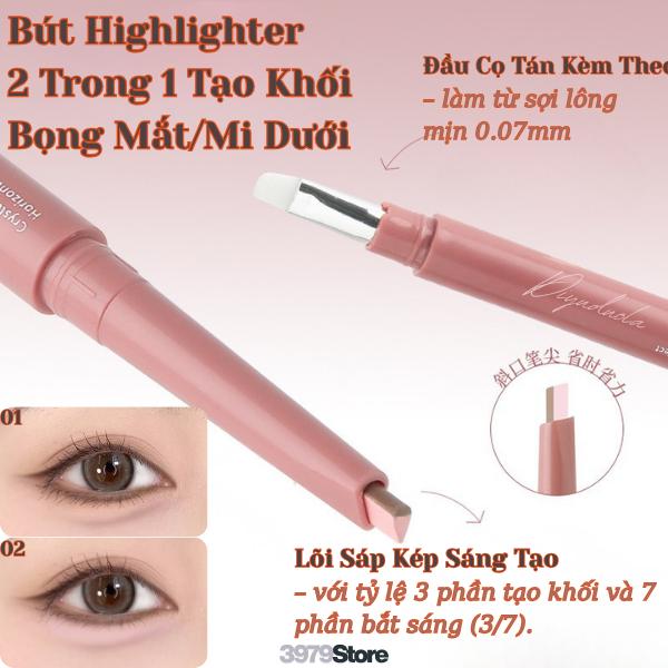  Bút Highlighter 2 trong 1 Tạo Khối Bọng Mắt ,Mi Dưới 