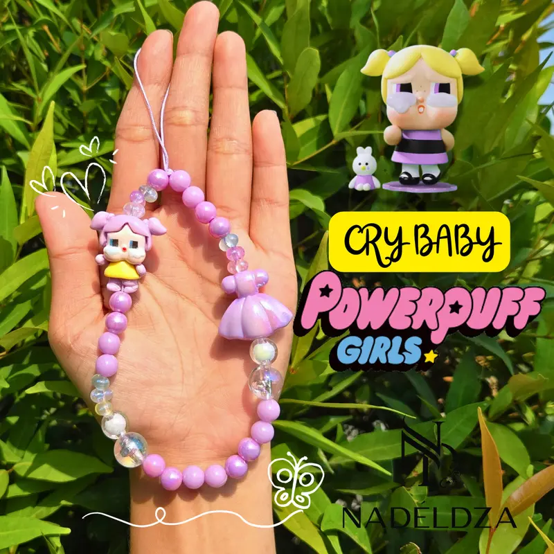 Nadeldza Phone Strap Cry Baby  Karakter Glow in the Dark Lucu Bag Charm/ Tali Gantungan HP Bag Charm CryBaby Glow in the Dark Lucu 0