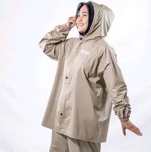 Jas Hujan AXO Bahan PVC 025 Tebal Awet Berkualitas Anti Rembes untuk Pria Wanita Remaja dan Dewasa Warna Hijau TNI